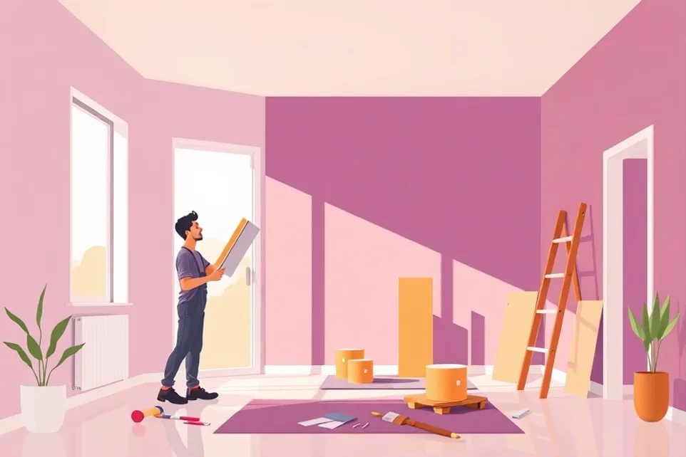 Intérieur rénové après travaux de peinture à Tergnier